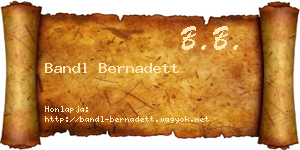 Bandl Bernadett névjegykártya